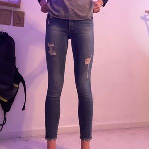 Skinny ripped jeans
